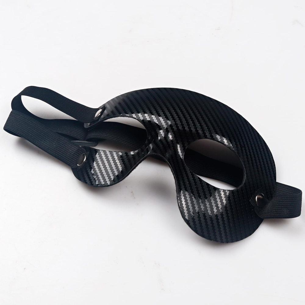 Masca neagra pentru ochi cu prindere elastica pentru bal mascat. [4]