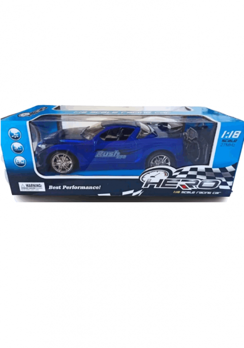 Masinuta cu telecomanda, Hero Rush Evo, Scara 1:18 Albastru [1]
