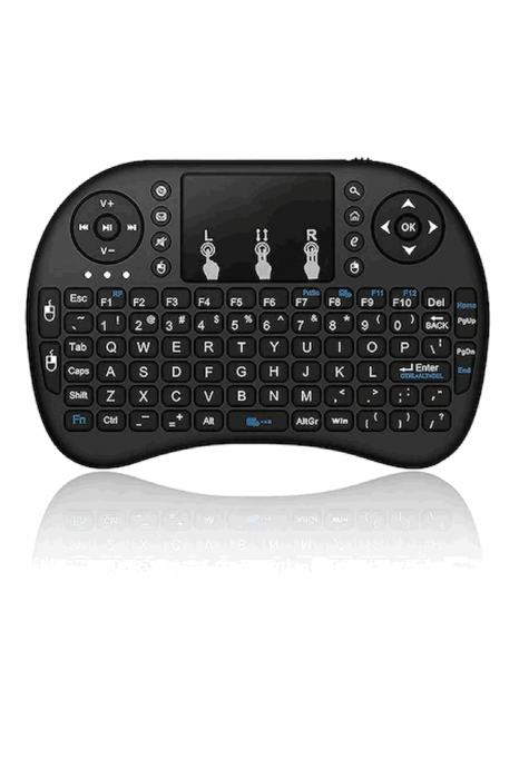 Mini Tastatura Wireless cu Touchpad, Iluminata 7 culori, cu acumulator Reincarcabila, pentru Smart TV Android box PC Laptop [4]