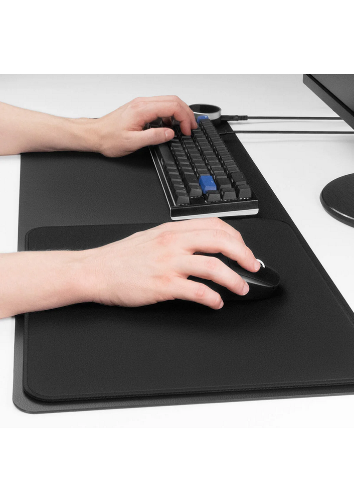 Mousepad Încălzit pentru Birou, 3 Trepte de Încălzire & Oprire Automată, din piele, negru [5]