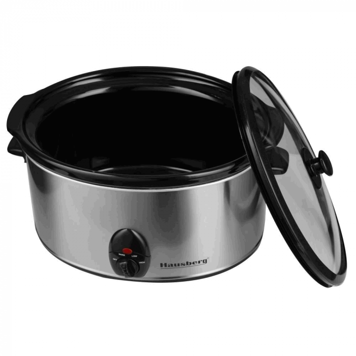 Oala electrica cu capac sticla termorezistenta, Hausberg HB 1300, 3.5 L, 200 w [3]