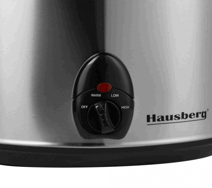 Oala electrica cu capac sticla termorezistenta, Hausberg HB 1300, 3.5 L, 200 w [2]