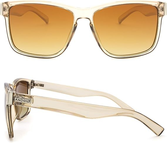 Ochelari de Soare Dama Polarizați LECKIRUT, Design Retro Vintage Pătrat, Protecție UV 100%, Lentile TAC, Maro, Pachet Cadou Complet [5]