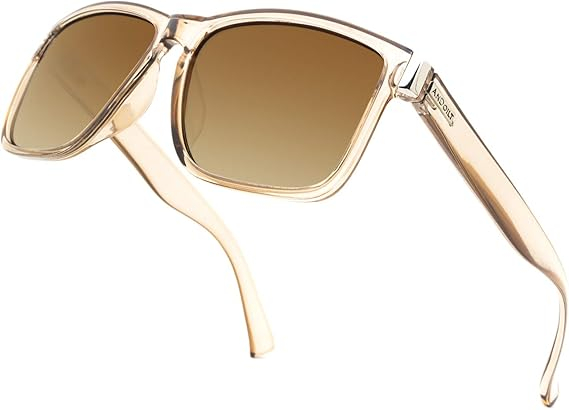 Ochelari de Soare Dama Polarizați LECKIRUT, Design Retro Vintage Pătrat, Protecție UV 100%, Lentile TAC, Maro, Pachet Cadou Complet [2]