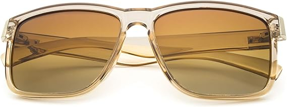 Ochelari de Soare Dama Polarizați LECKIRUT, Design Retro Vintage Pătrat, Protecție UV 100%, Lentile TAC, Maro, Pachet Cadou Complet [7]