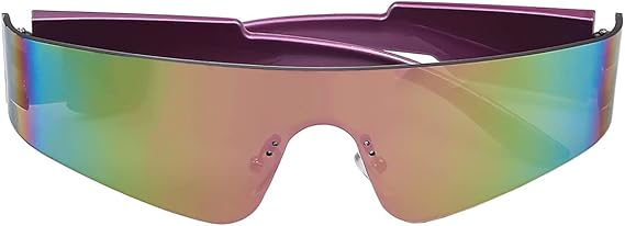 Ochelari de Soare Futuriști pentru Cosplay, Slim Cyclops pentru Adulți, Petreceri și Festivaluri, CENPEK, Rame mov, KPUP [2]