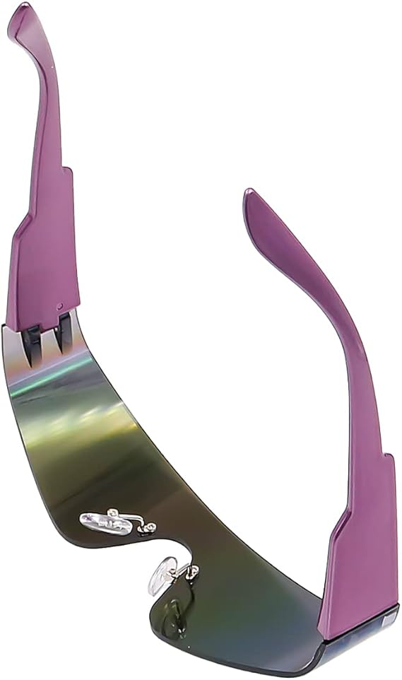 Ochelari de Soare Futuriști pentru Cosplay, Slim Cyclops pentru Adulți, Petreceri și Festivaluri, CENPEK, Rame mov, KPUP [6]