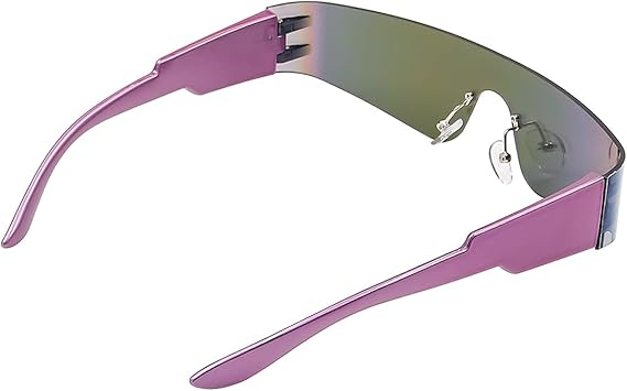 Ochelari de Soare Futuriști pentru Cosplay, Slim Cyclops pentru Adulți, Petreceri și Festivaluri, CENPEK, Rame mov, KPUP [7]