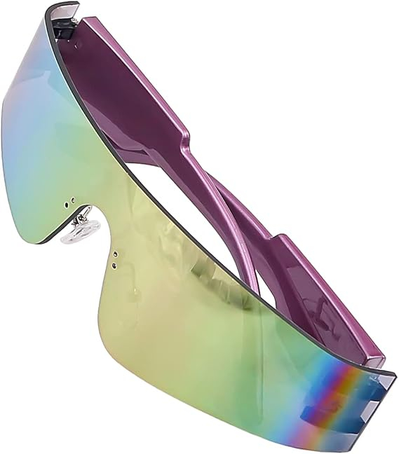 Ochelari de Soare Futuriști pentru Cosplay, Slim Cyclops pentru Adulți, Petreceri și Festivaluri, CENPEK, Rame mov, KPUP [5]