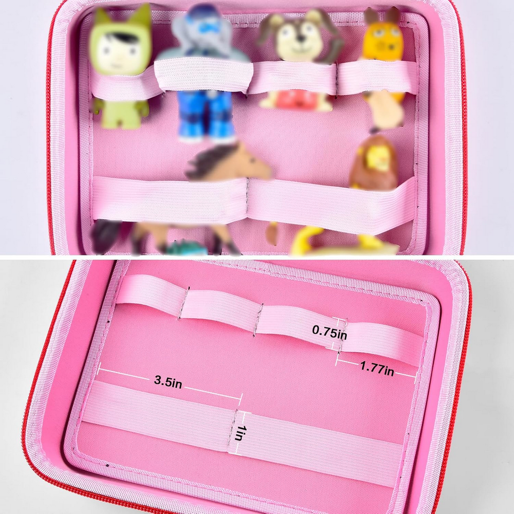 Organizator de Depozitare Compatibil cu Figurinele Tonies si Toniebox, pentru Figurine Audio, Roz [4]