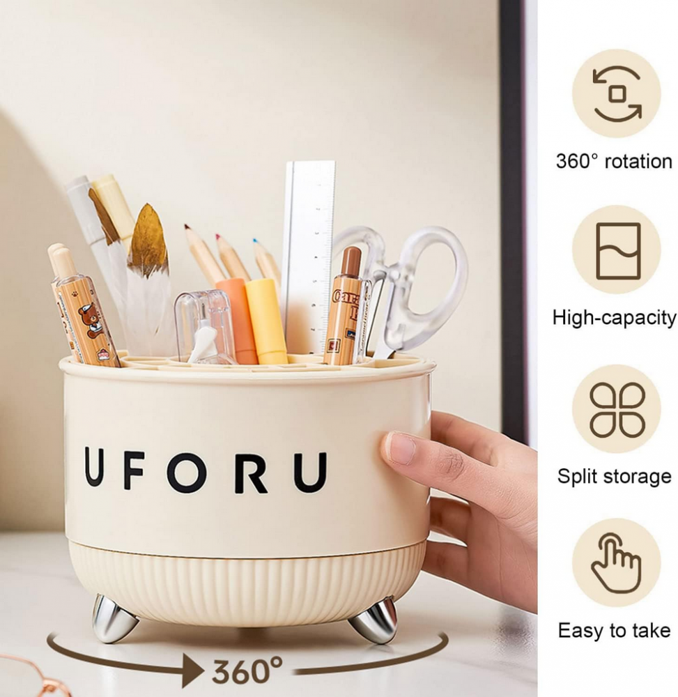 Organizator Rotativ de Machiaj, Uforu, bej, GB05 [4]