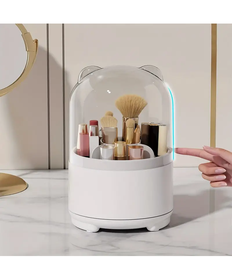 Organizator Rotativ pentru Pensule de Machiaj forma de Urs, culoare Alb TuToing - O0TF [3]