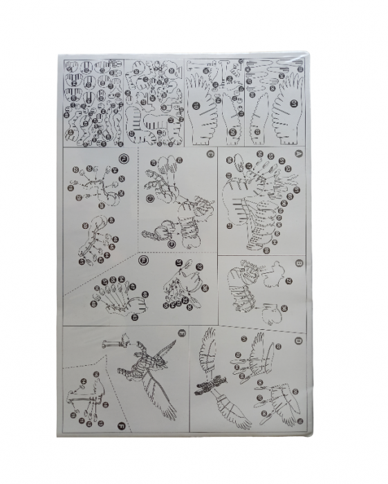 Origami din carton 3D, Pegasus, 69 piese [2]