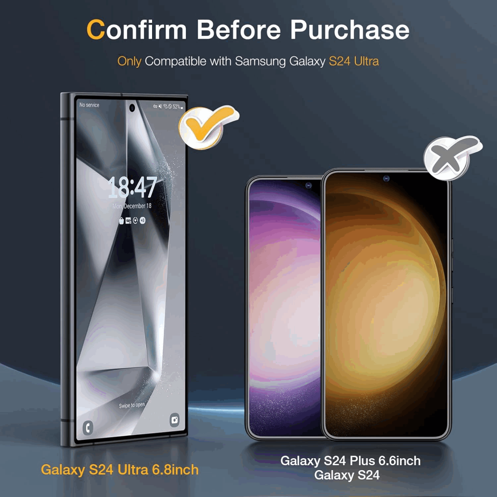 Pachet 2x Protecție Ecran și Cameră pentru Samsung Galaxy S24 Ultra, EGV, ZN1H [2]