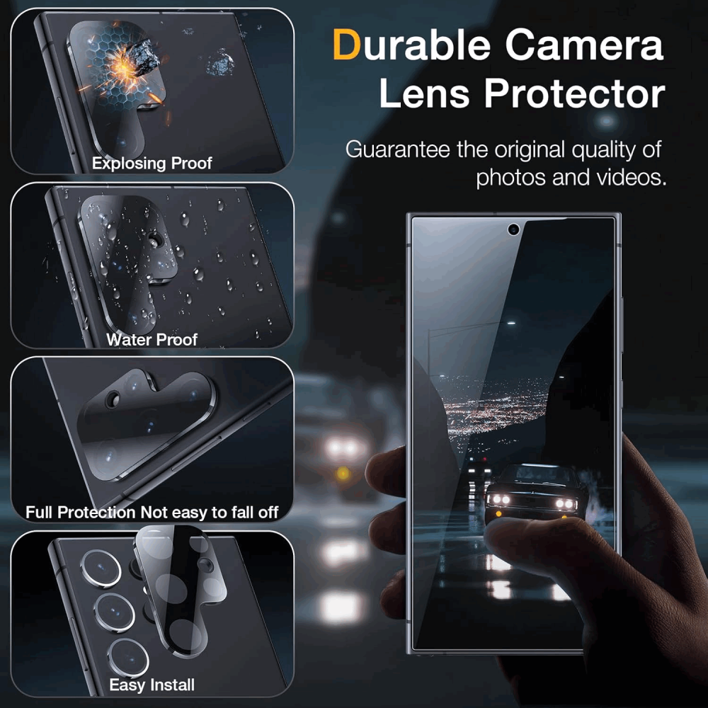 Pachet 2x Protecție Ecran și Cameră pentru Samsung Galaxy S24 Ultra, EGV, ZN1H [7]
