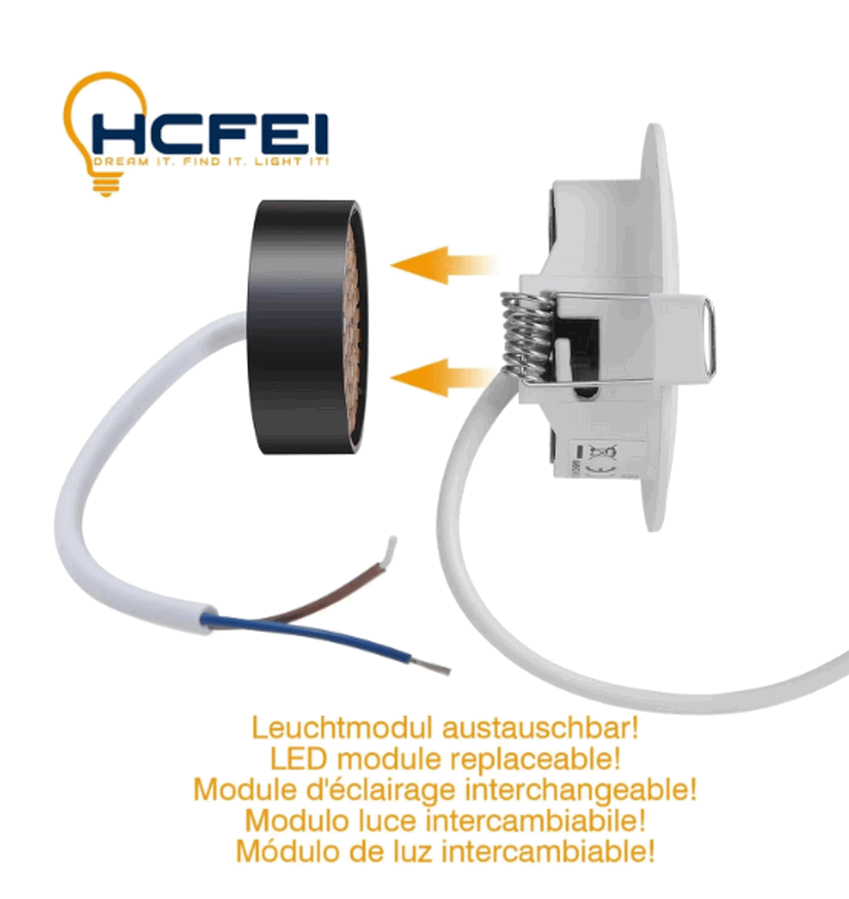 Pachet 6 Spoturi LED, 3.5 W, 400 lm, lumina alb cald 3000k, corp din aluminiu, Alb [3]