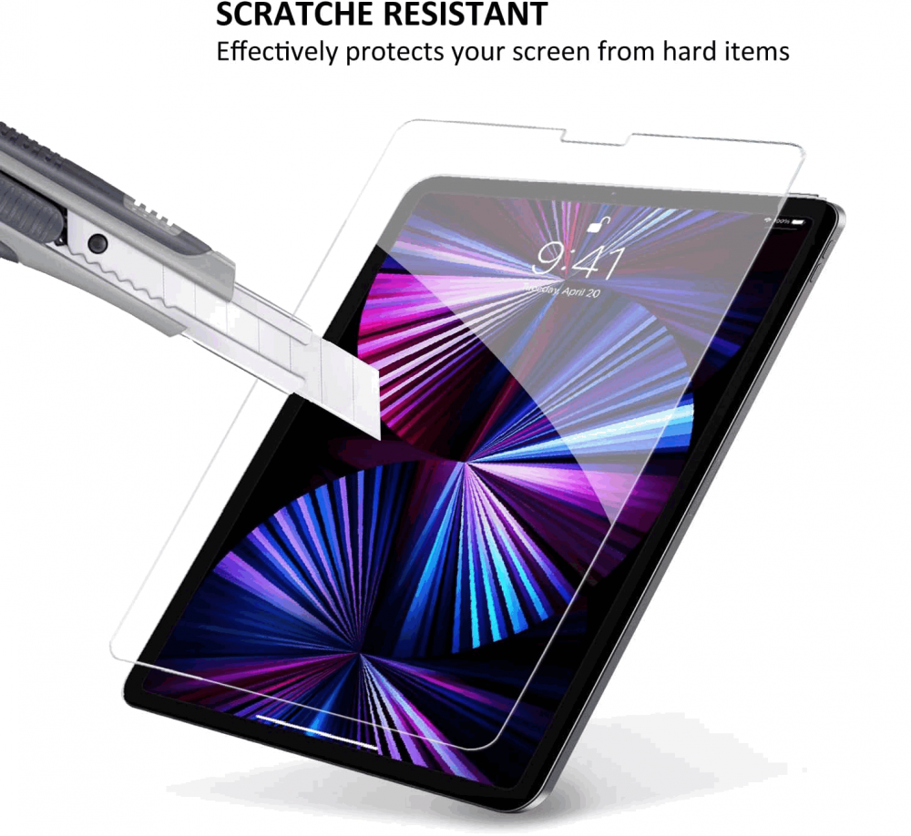 Pachet cu 2 protectii de Ecran din Sticlă Securizata pentru iPad Air 4/5 și iPad Pro 11 Inch, Abrity, 4LNZ [5]