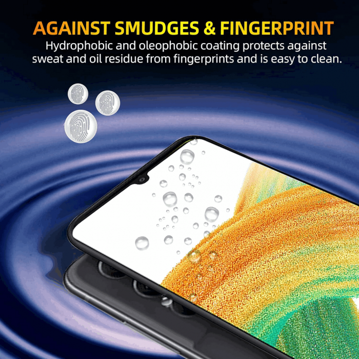 Pachet de 2 folii de protecție pentru Samsung Galaxy A33 5G, duritate 9H, folie de sticlă, protecție ecran ultra-HD rezistentă la zgârieturi, anti-bule, Oduio [2]