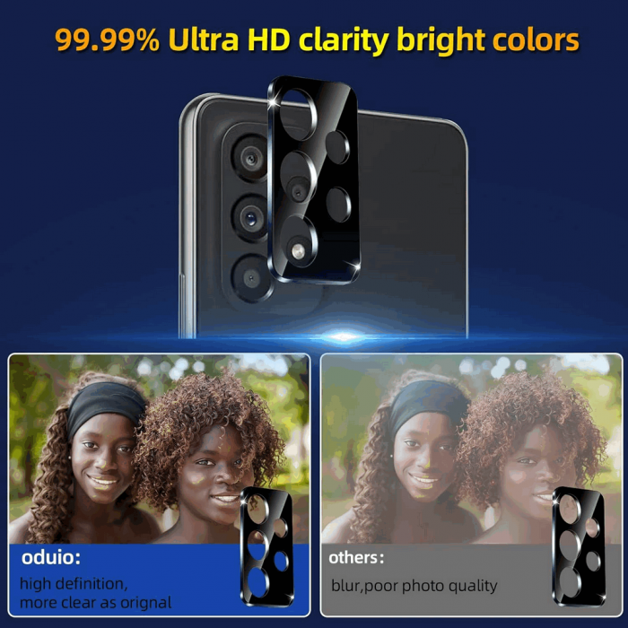 Pachet de 2 folii de protecție pentru Samsung Galaxy A33 5G, duritate 9H, folie de sticlă, protecție ecran ultra-HD rezistentă la zgârieturi, anti-bule, Oduio [3]
