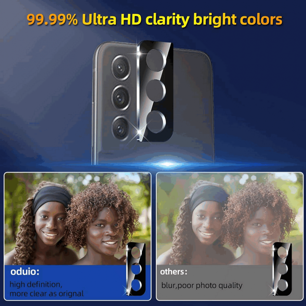 Pachet de 2 folii de protecție pentru Samsung Galaxy S21FE 5G, duritate 9H, folie de sticlă, protecție ecran ultra-HD rezistentă la zgârieturi, anti-bule, Oduio [2]