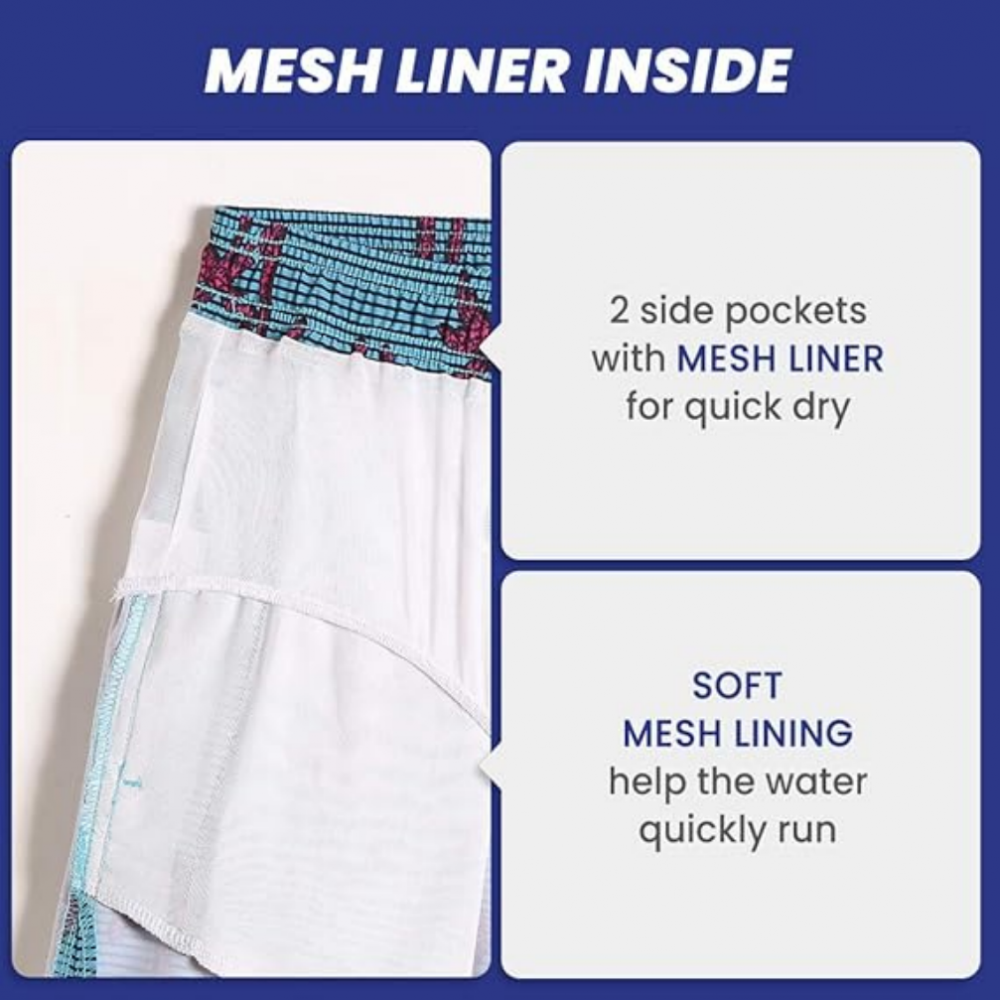 Pantaloni de baie barbati, uscare rapida, ideali pentru plaja, inot, surf sau vacanta, MaaMgic, imprimeu coconat tree [5]