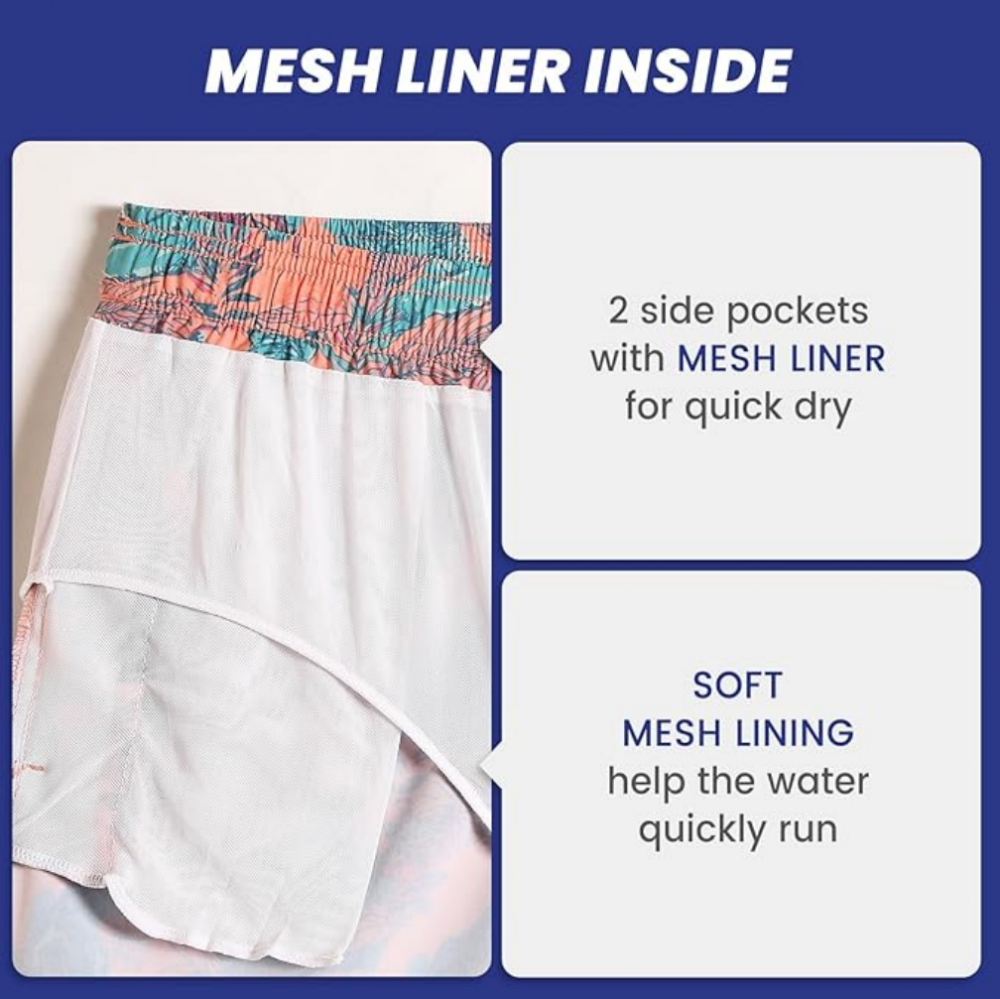 Pantaloni de baie barbati, uscare rapida, ideali pentru plaja, inot, surf sau vacanta, MaaMgic, imprimeu jungle tiger [4]