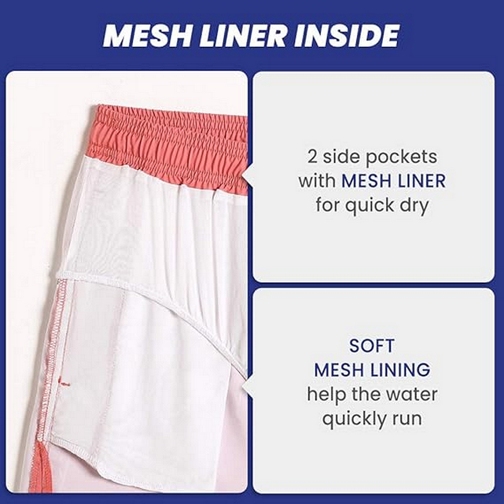 Pantaloni de baie barbati, uscare rapida, ideali pentru plaja, inot, surf sau vacanta, MaaMgic, portocaliu imprimeu flamingo, marime 2XL [4]