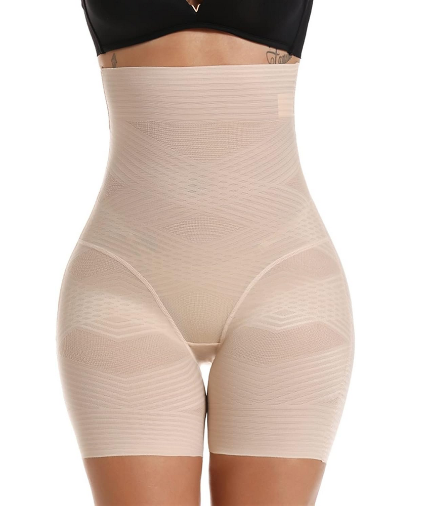 Pantaloni modelatori pentru abdomen și talie foarte inalta, Joyshaper, Bej, 2XL [3]