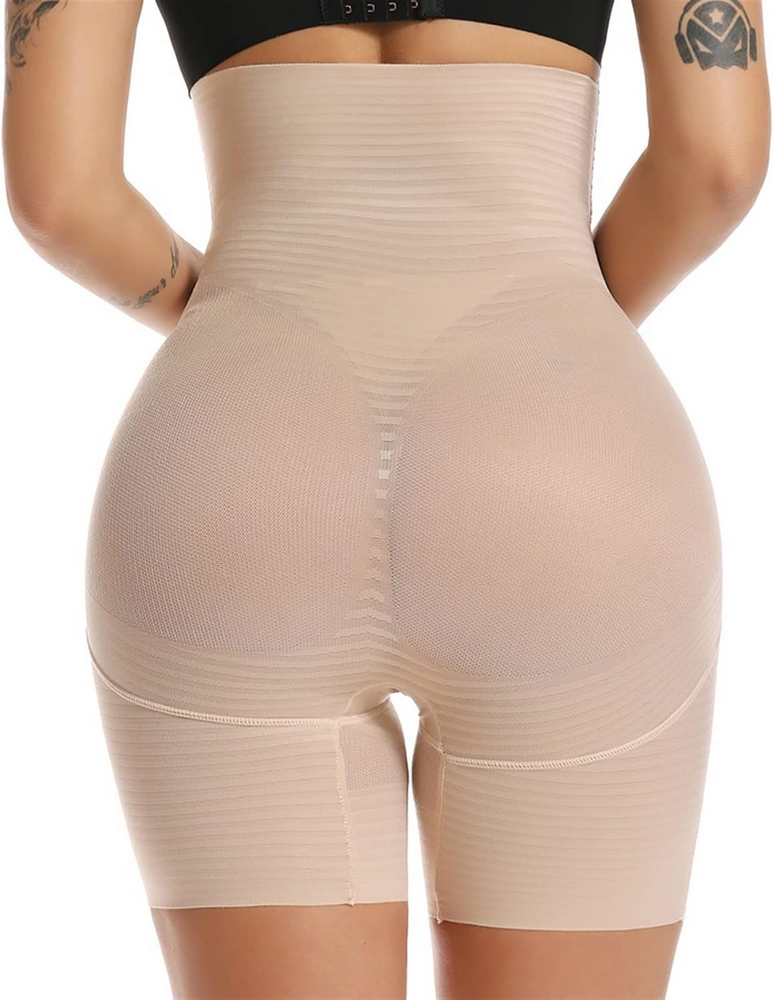 Pantaloni modelatori pentru abdomen și talie foarte inalta, Joyshaper, Bej, 2XL [4]