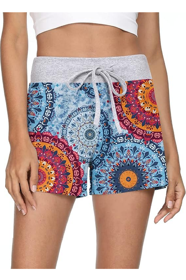 Pantaloni scurti dama, model lejer de vara, usori si comozi, ideali pentru activitati zilnice sau relaxare, CATHY, culoare Mix albastru, marimea XL [1]