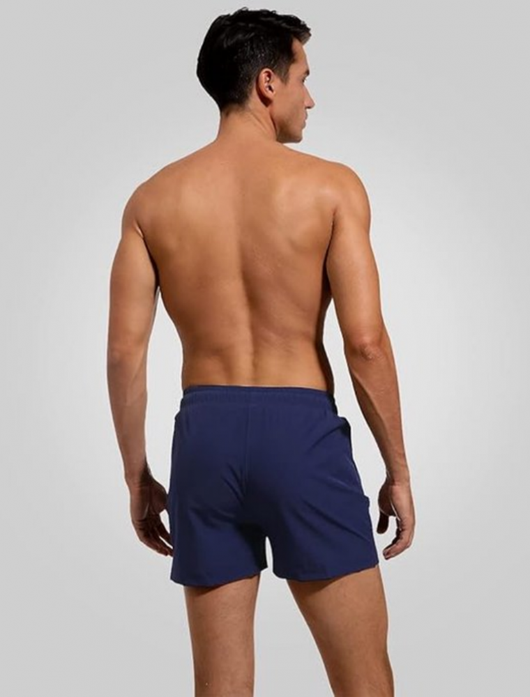 Pantaloni scurti de baie barbati Adorel – model sport, cu buzunar si fermoar, bleumarin [3]
