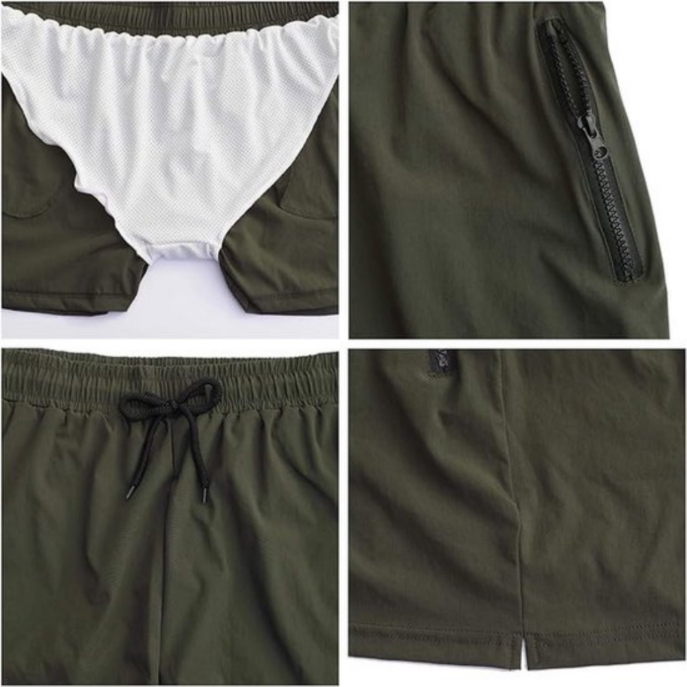 Pantaloni scurti de baie barbati Adorel – model sport, cu buzunar si fermoar, bleumarin [4]