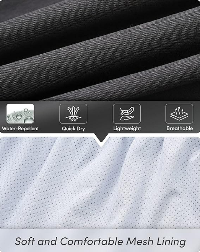 Pantaloni scurti de baie barbati Adorel – model sport, cu buzunar si fermoar, gri, marimea M [4]