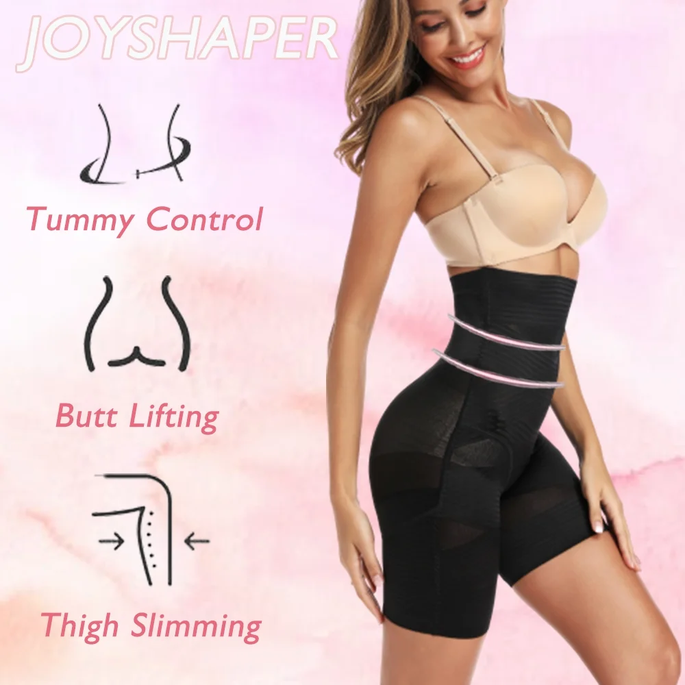Pantaloni Scurți Modelatori cu Compresie În Cruce pentru Talie, Control Abdomen, Sculptare Corporală, Subțiere Coapse, Joyshaper, negru [2]