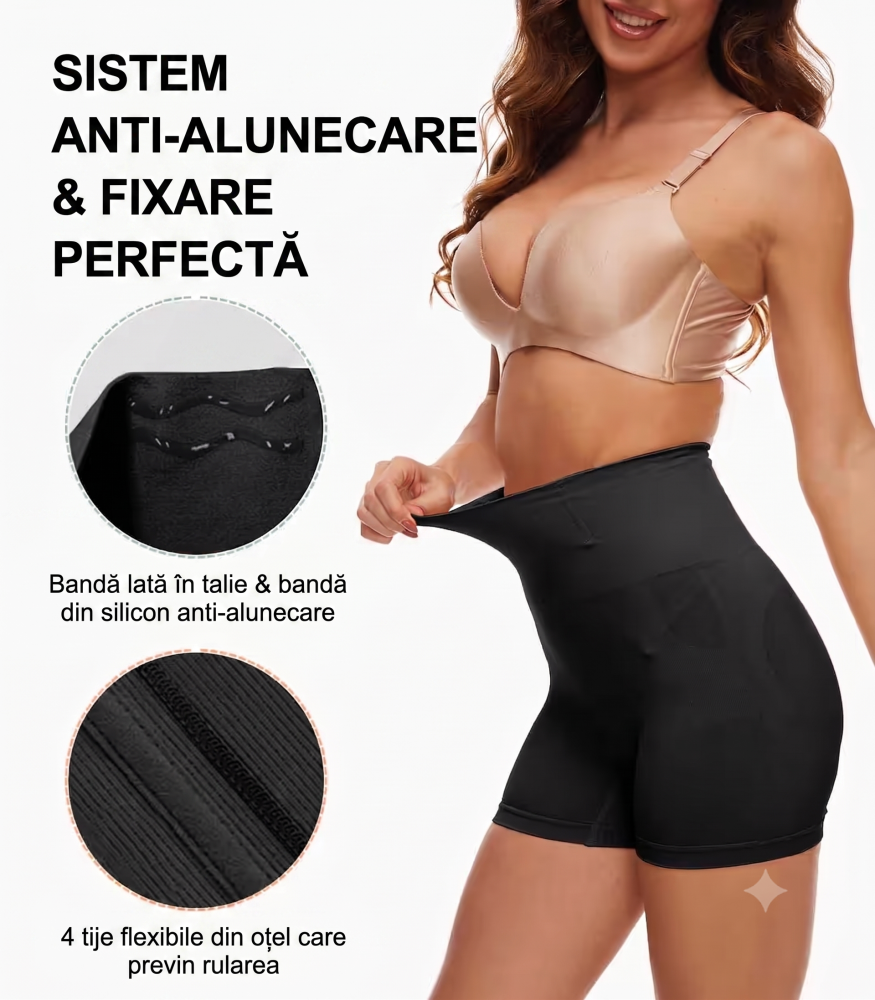 pantaloni-scurti-modelatori-talie-inalta-fara-cusaturi-negru-push-up [2]