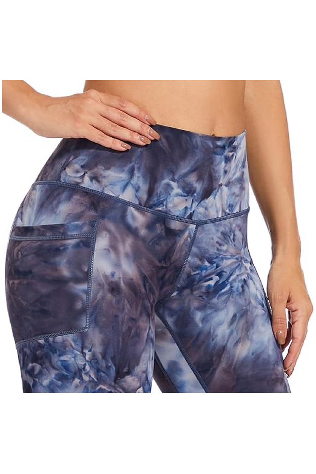 Pantaloni scurți sport damă cu talie înaltă și buzunare – Ideali pentru yoga, sală, alergare, multicolor inchis [4]