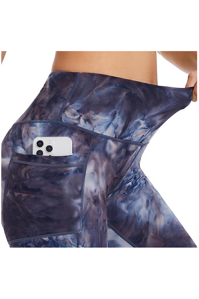 Pantaloni scurți sport damă cu talie înaltă și buzunare – Ideali pentru yoga, sală, alergare, multicolor inchis [3]