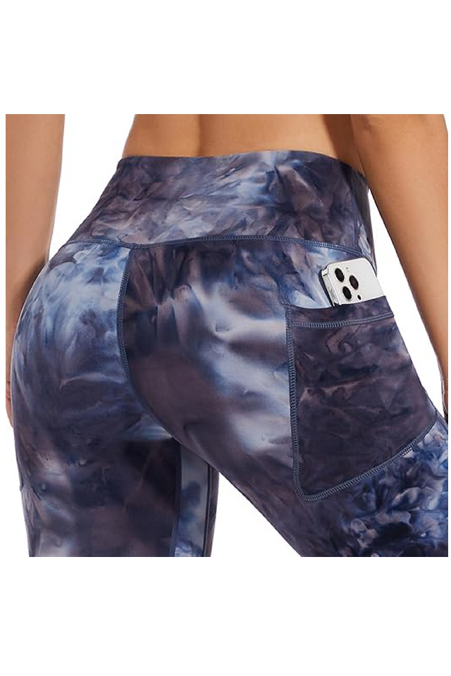 Pantaloni scurți sport damă cu talie înaltă și buzunare – Ideali pentru yoga, sală, alergare, multicolor inchis [2]