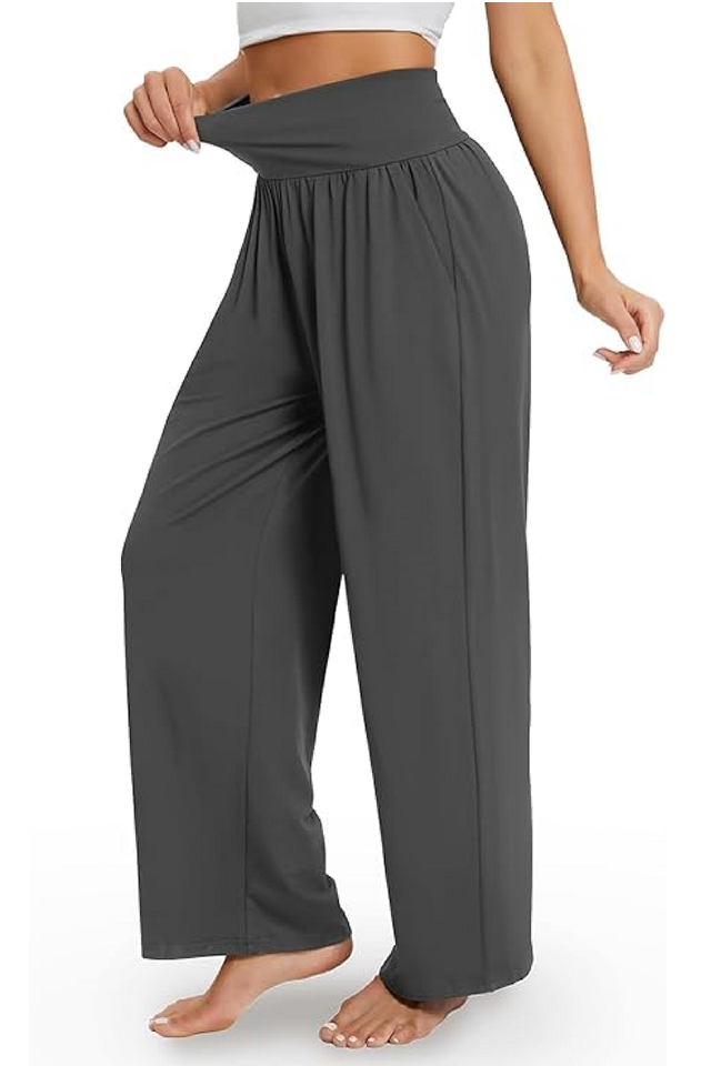 Pantaloni Sport Largi de Damă,  Stil Modern, pentru Antrenament și Relaxare, gri [4]