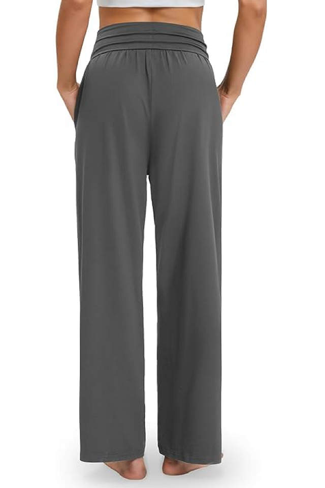 Pantaloni Sport Largi de Damă,  Stil Modern, pentru Antrenament și Relaxare, gri [5]