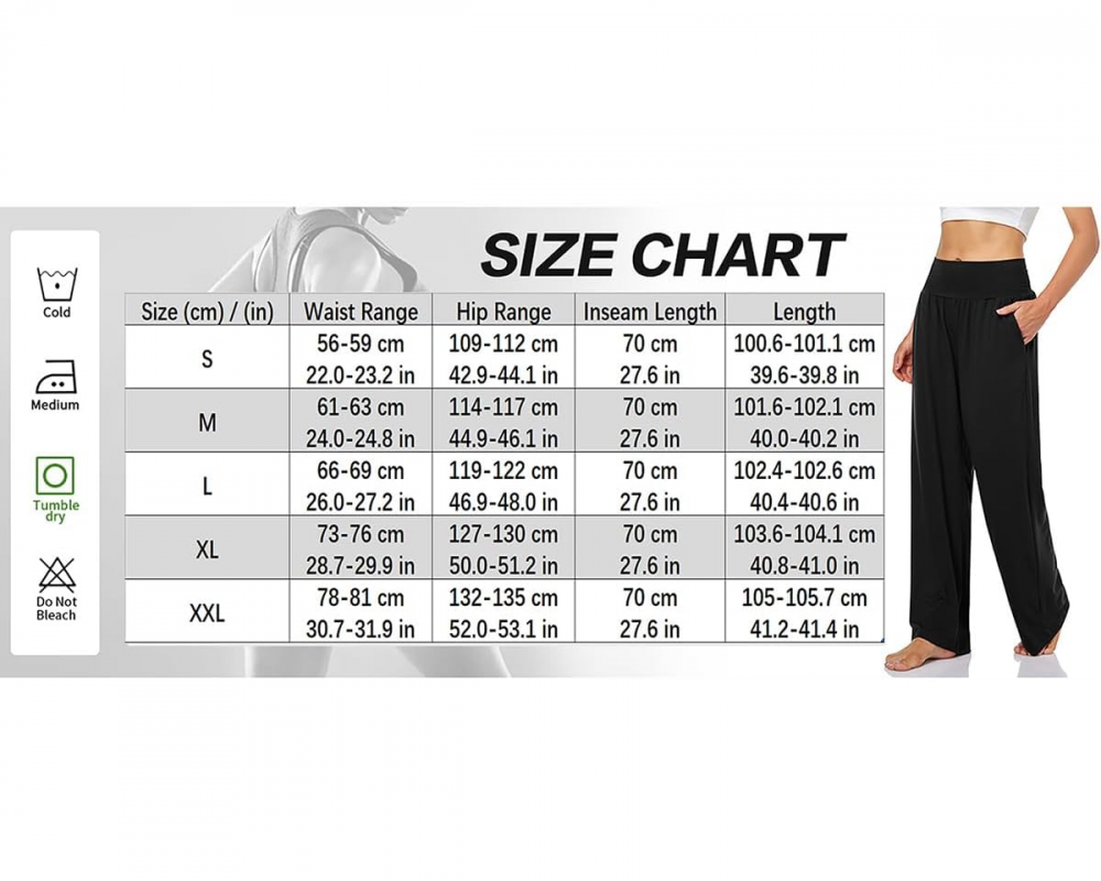 Pantaloni Sport Largi de Damă,  Stil Modern, pentru Antrenament și Relaxare, NEGRU [2]