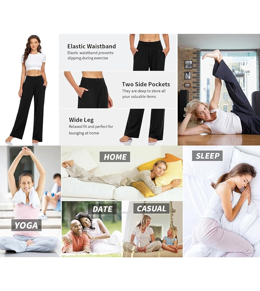 Pantaloni Sport Largi de Damă,  Stil Modern, pentru Antrenament și Relaxare, verde [7]