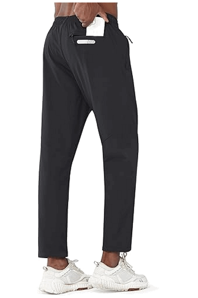 Pantaloni termici pentru barbati NORTHYARD, de iarna, captusiti cu fleece, lungi si calzi, impermeabili, pentru sport in aer liber, cu buzunare, cu fermoar, negru [3]