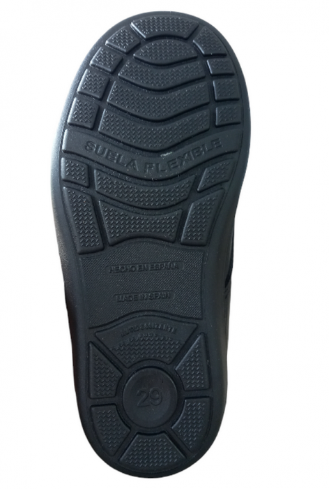 Pantofi colegiali pentru copii cu inchidere velcro, varf simplu, Tex, Negru, 30 EU [2]