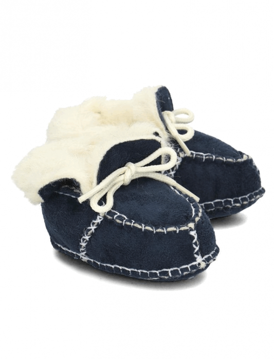 Pantofi de iarna din lana de oaie pentru bebeluși, Playshoes, Bleumarin, 18/19 [2]