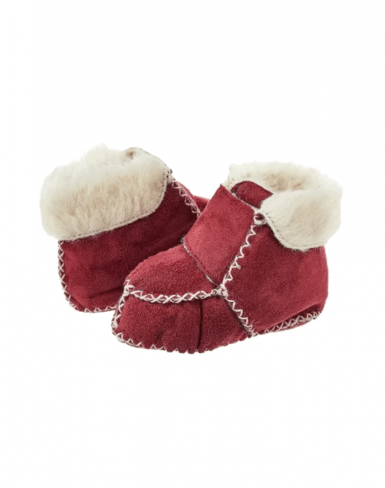 Pantofi de iarna din lana de oaie pentru bebeluși, Playshoes, Bordeaux, 16/17 [4]