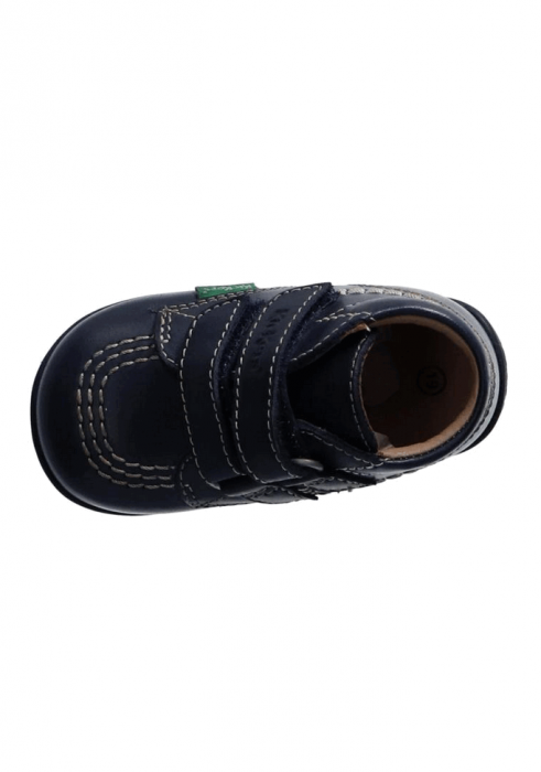 Pantofi din piele pentru bebeluși,Kickers Billy Velk-2, Bleumarin, 18 EU [2]