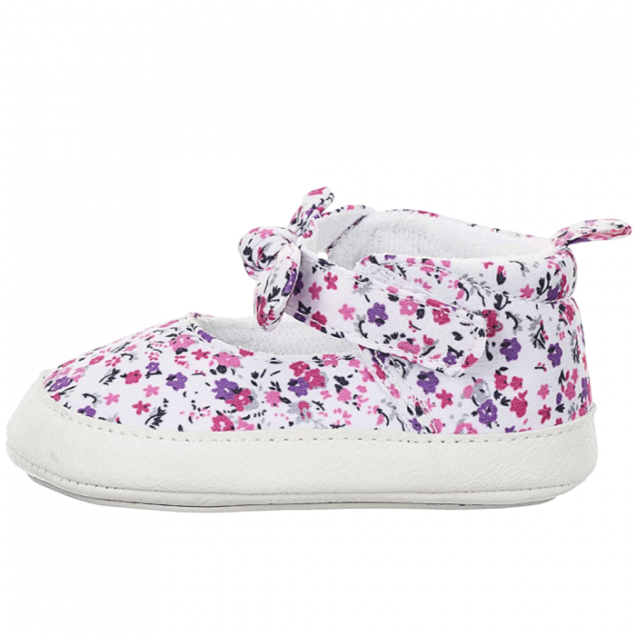 Pantofi pentru bebelusi, Sterntaler, roz cu imprimeu flori, textil, 15-16, 4-6 luni [5]
