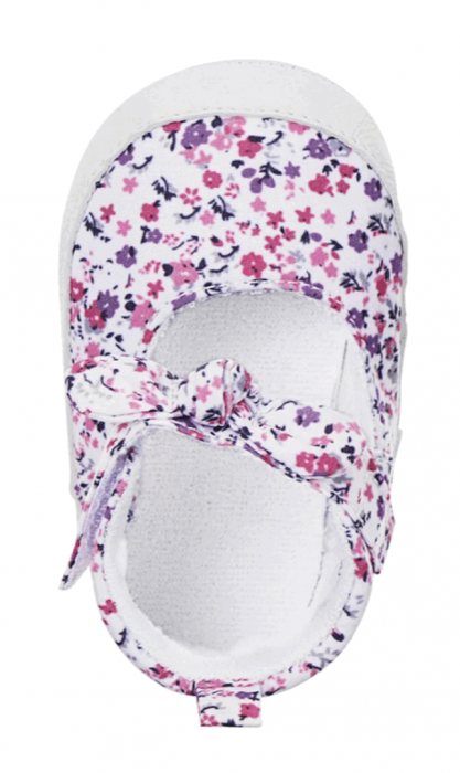 Pantofi pentru bebelusi, Sterntaler, roz cu imprimeu flori, textil, 17-18, 6-12 luni [3]