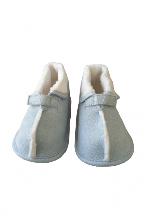 Papuci din material textil, cu scai, Nurture-tree, albastru, 19-20 [2]